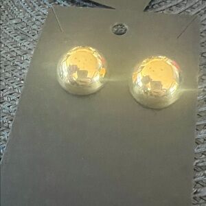 Gold Dome Stud Earrings